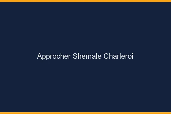 Approcher shemale Charleroi