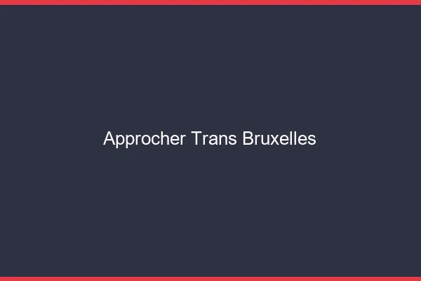 Approcher trans Bruxelles