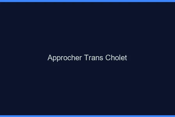 Approcher trans Cholet