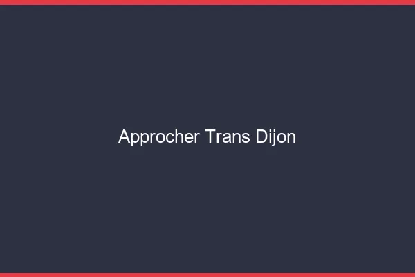 Approcher trans Dijon