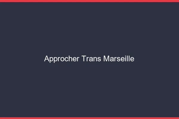 Approcher trans Marseille