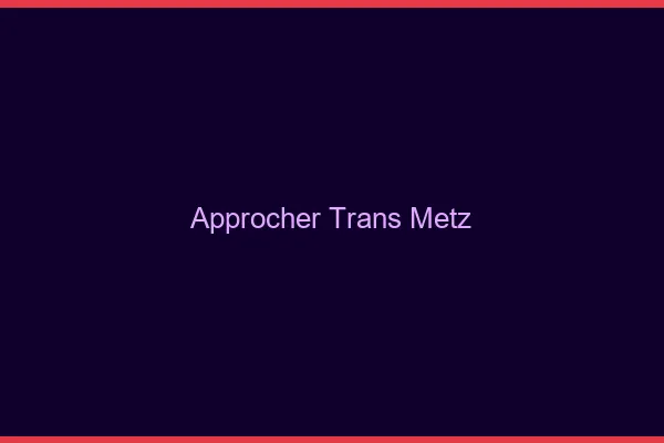 Approcher trans Metz
