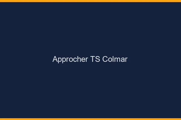 Approcher TS Colmar