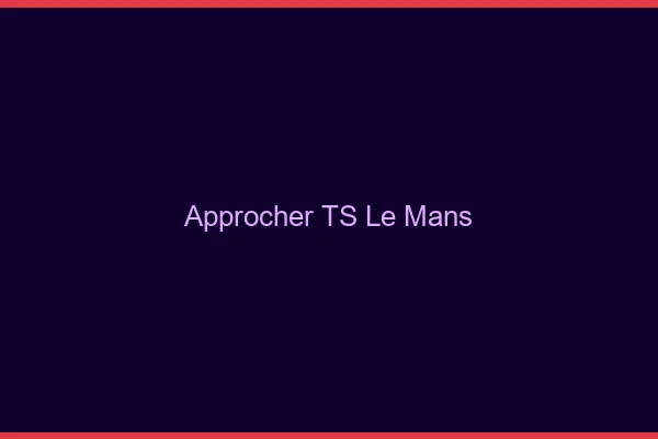 Approcher TS le mans