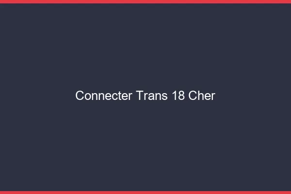 Connecter trans 18 cher