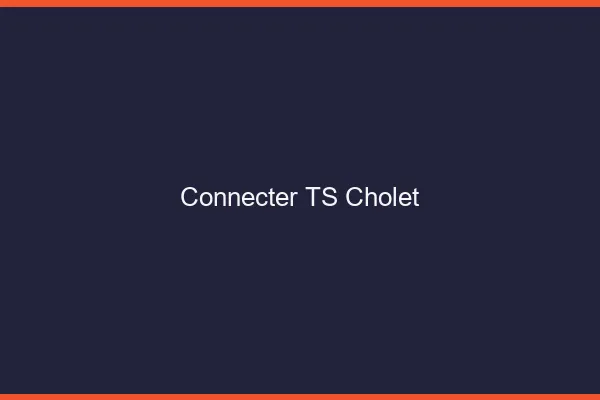 Connecter TS Cholet