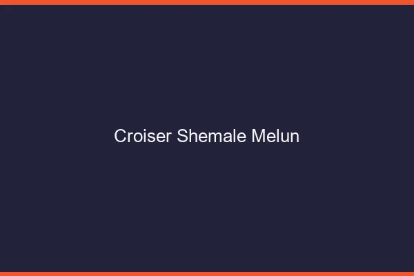 Croiser shemale Melun