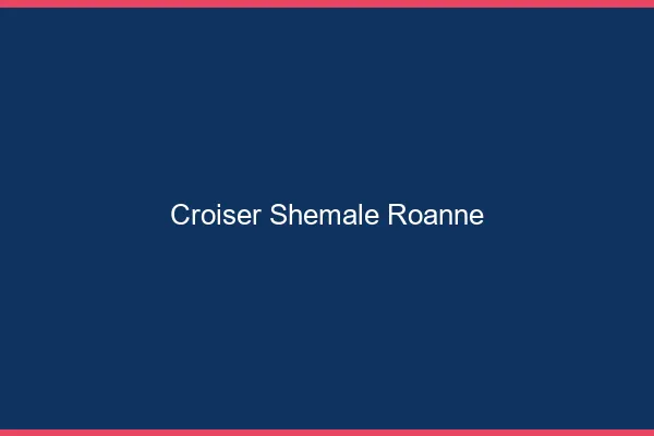 Croiser shemale Roanne
