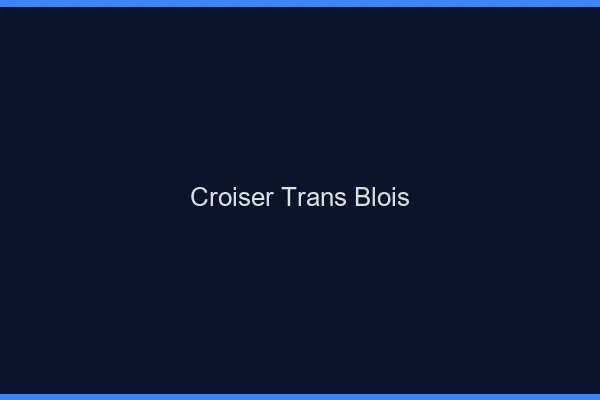 Croiser trans Blois