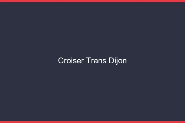 Croiser trans Dijon