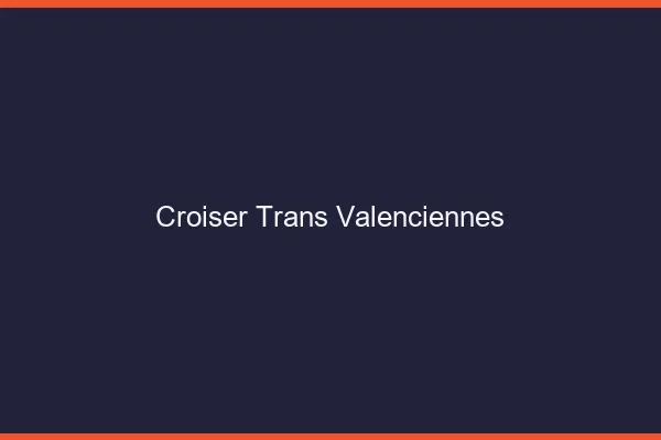 Croiser trans Valenciennes