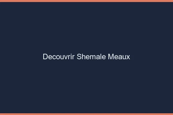 Découvrir shemale Meaux