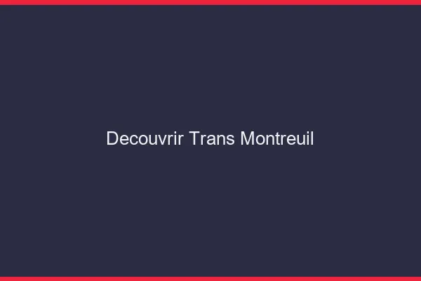Découvrir trans Montreuil