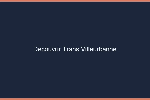 Découvrir trans Villeurbanne