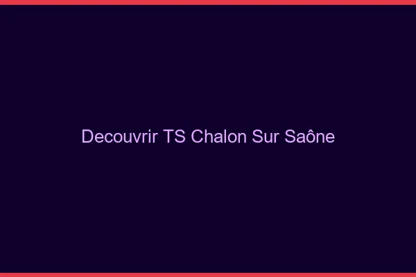 Découvrir TS Chalon-sur-Saône