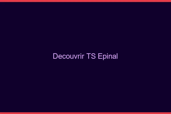 Découvrir TS Épinal