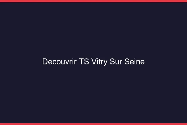 Découvrir TS Vitry-sur-Seine