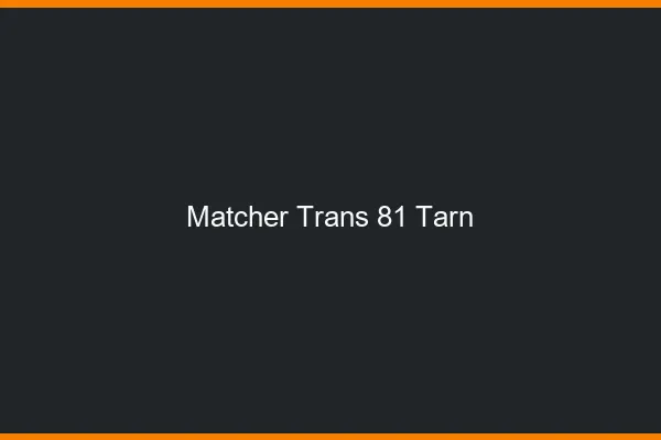 Matcher trans 81 tarn
