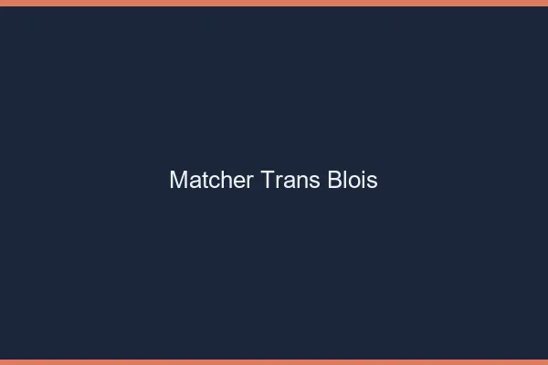 Matcher trans Blois