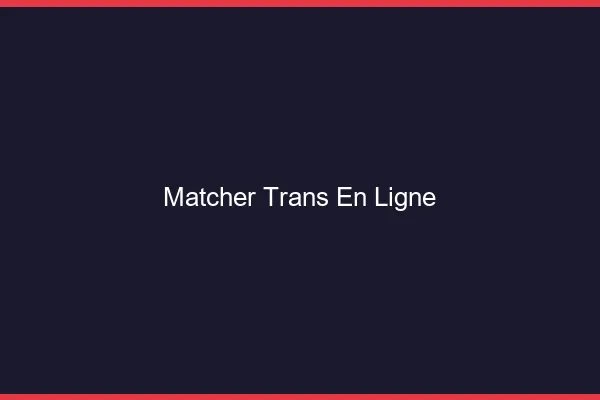 Matcher trans en ligne