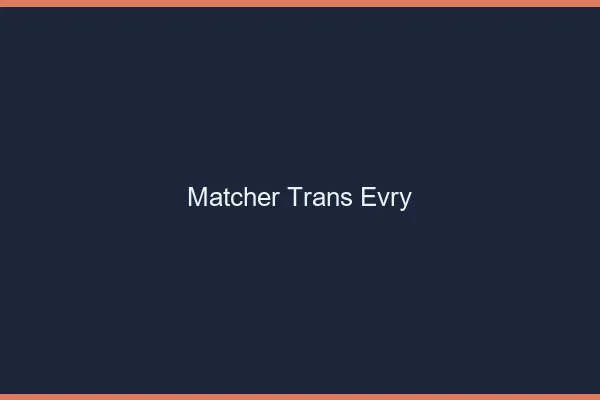 Matcher trans Évry