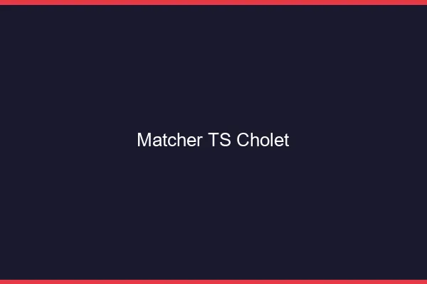 Matcher TS Cholet