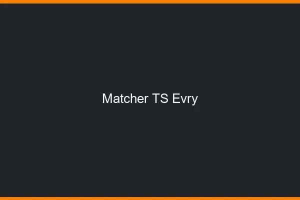 Matcher TS Évry