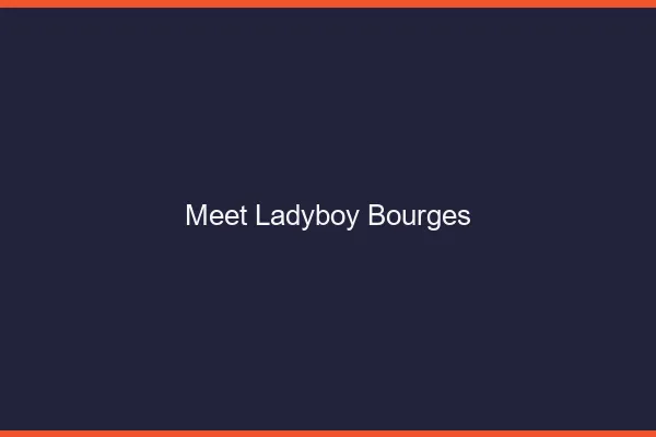 Meet ladyboy Bourges