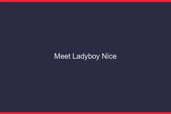 Meet ladyboy Nice