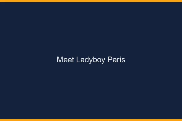 Meet ladyboy Paris
