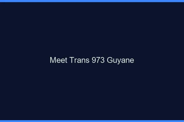 Meet trans 973 Guyane