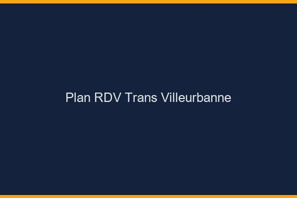 Plan RDV trans Villeurbanne