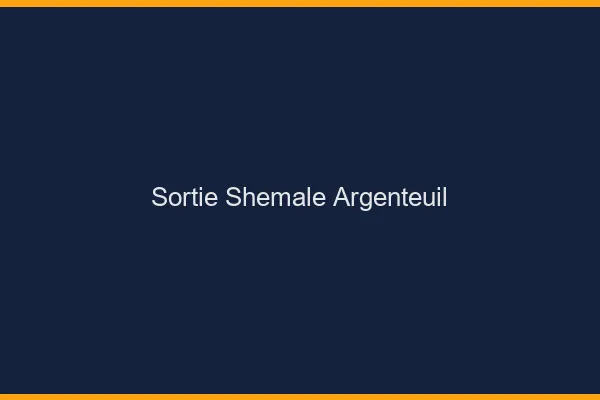Sortie shemale Argenteuil