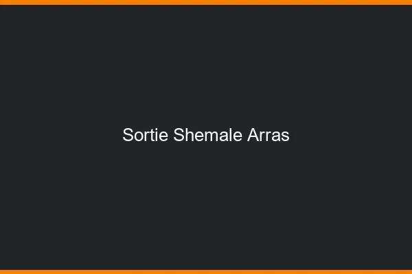 Sortie shemale Arras