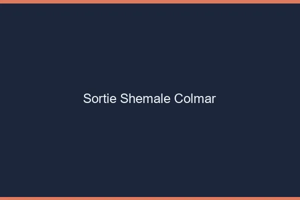 Sortie shemale Colmar