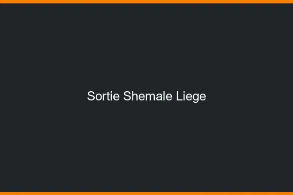 Sortie shemale Liège