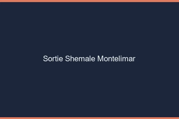 Sortie shemale Montélimar