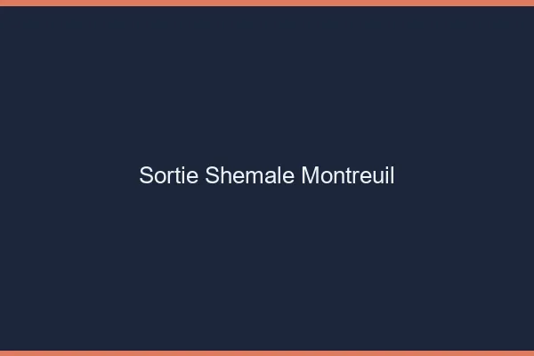 Sortie shemale Montreuil