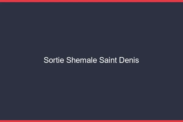 Sortie shemale Saint-Denis