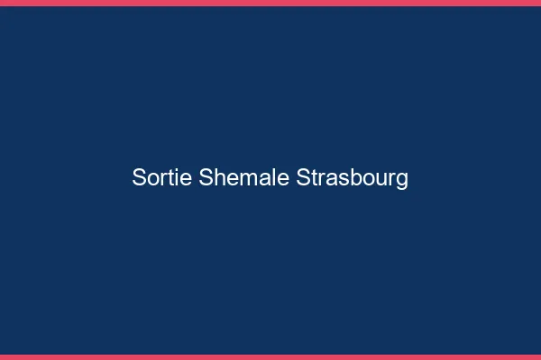 Sortie shemale Strasbourg