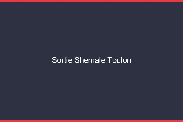 Sortie shemale Toulon