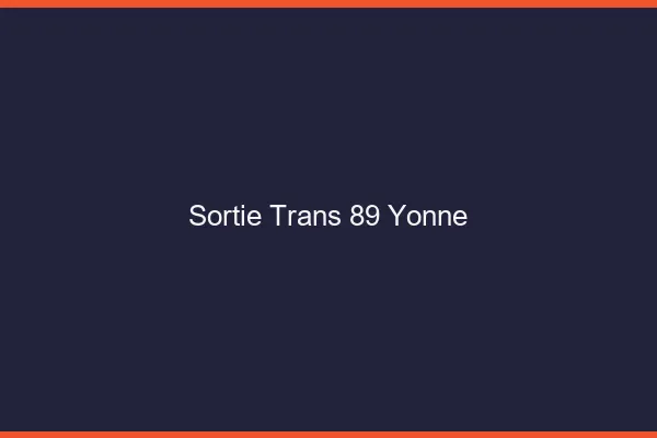 Sortie trans 89 yonne