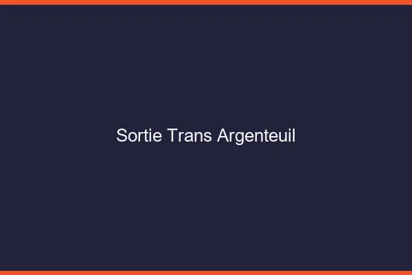 Sortie trans Argenteuil