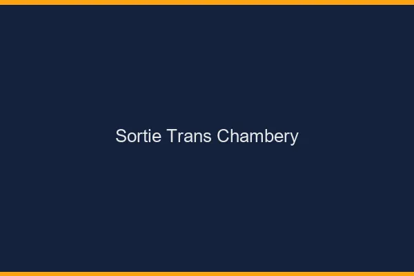 Sortie trans Chambéry