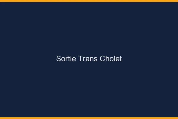 Sortie trans Cholet