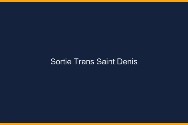 Sortie trans Saint-Denis