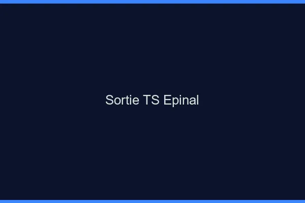 Sortie TS Épinal