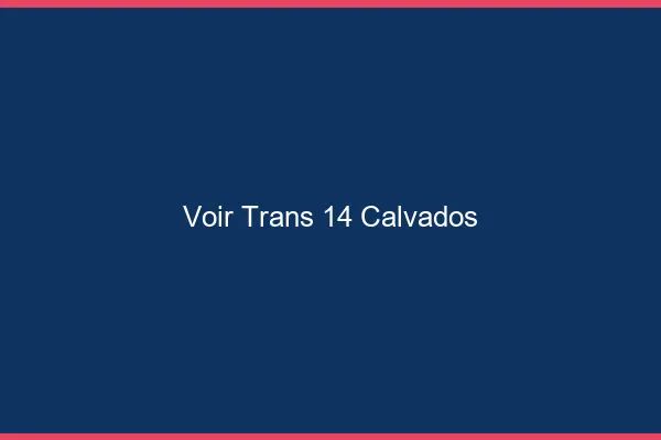 Voir trans 14 calvados