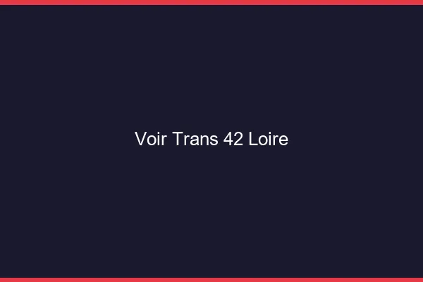 Voir trans 42 loire