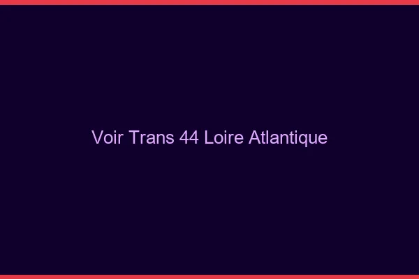 Voir trans 44 loire-atlantique